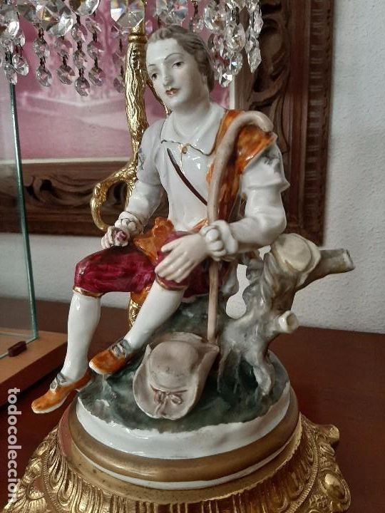 Antig&uuml;edades: LAMPARA PORCELANA - Foto 2