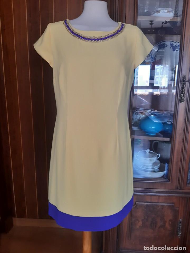 Antig&uuml;edades: BONITO VESTIDO AMARILLO TALLA 44 - Foto 1