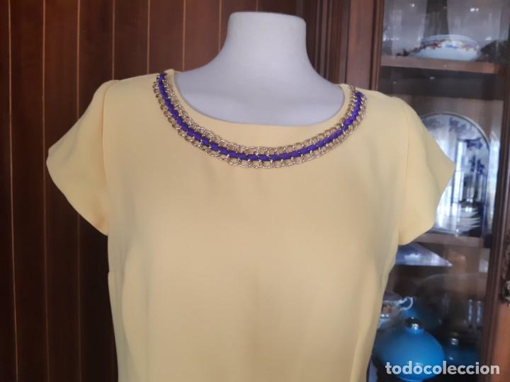 Antig&uuml;edades: BONITO VESTIDO AMARILLO TALLA 44 - Foto 2