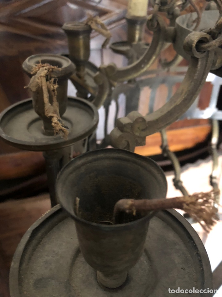 Antig&uuml;edades: L&aacute;mpara de techo bronze - Foto 9