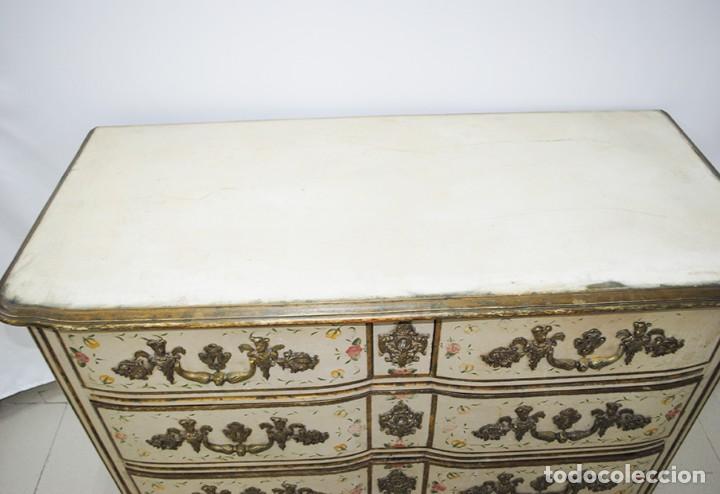 Antig&uuml;edades: C&Oacute;MODA ANTIGUA DE MADERA PINTADA A MANO - Foto 6
