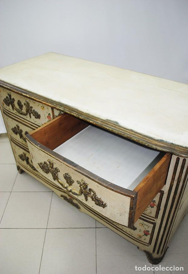 Antig&uuml;edades: C&Oacute;MODA ANTIGUA DE MADERA PINTADA A MANO - Foto 9