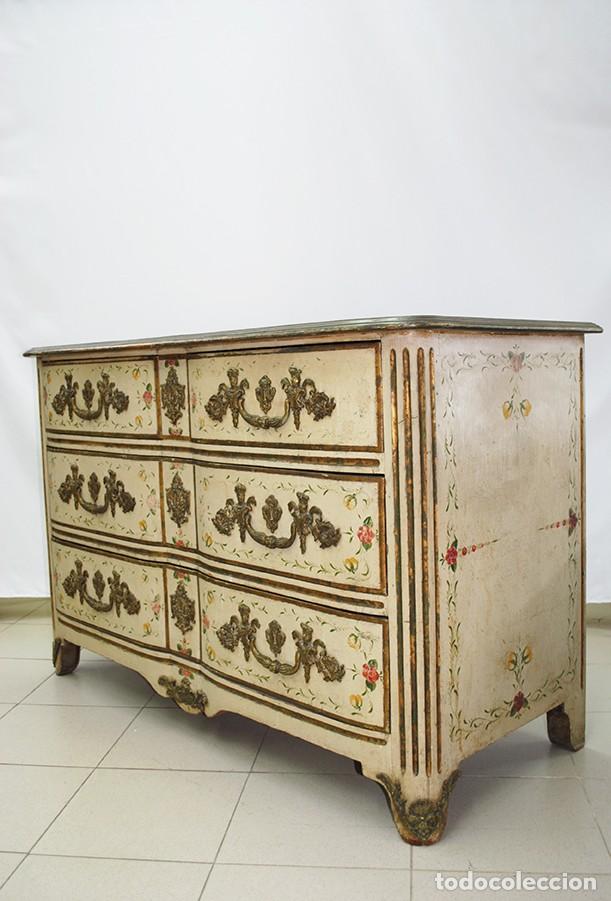 Antig&uuml;edades: C&Oacute;MODA ANTIGUA DE MADERA PINTADA A MANO - Foto 11