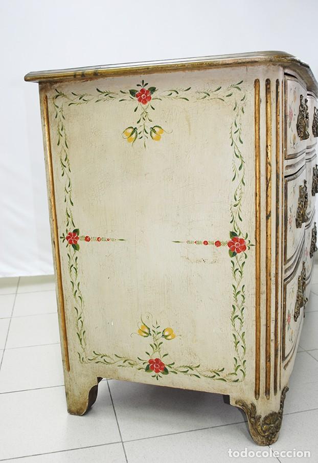 Antig&uuml;edades: C&Oacute;MODA ANTIGUA DE MADERA PINTADA A MANO - Foto 14