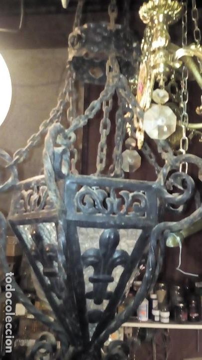 Antig&uuml;edades: LAMPARA HIERRO - ARTESANA . - Foto 13
