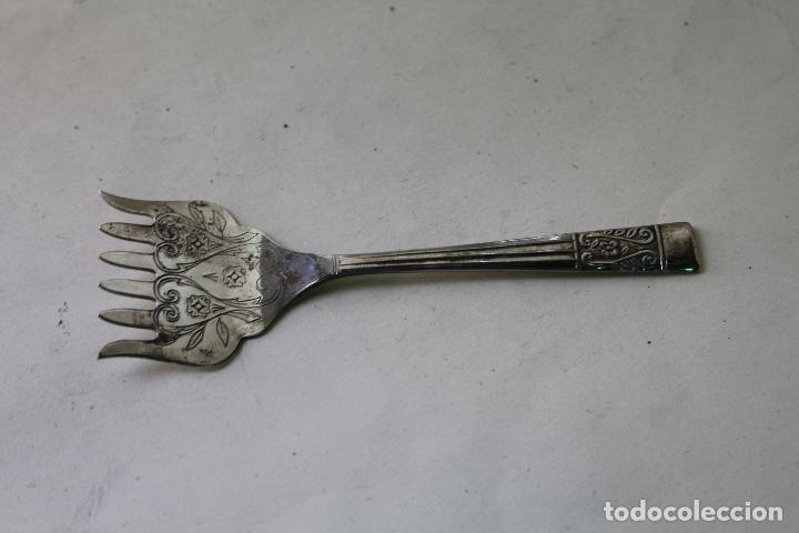 Antig&uuml;edades: tenedor plateado silver plated - Foto 2