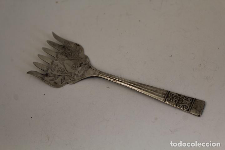 Antig&uuml;edades: tenedor plateado silver plated - Foto 3