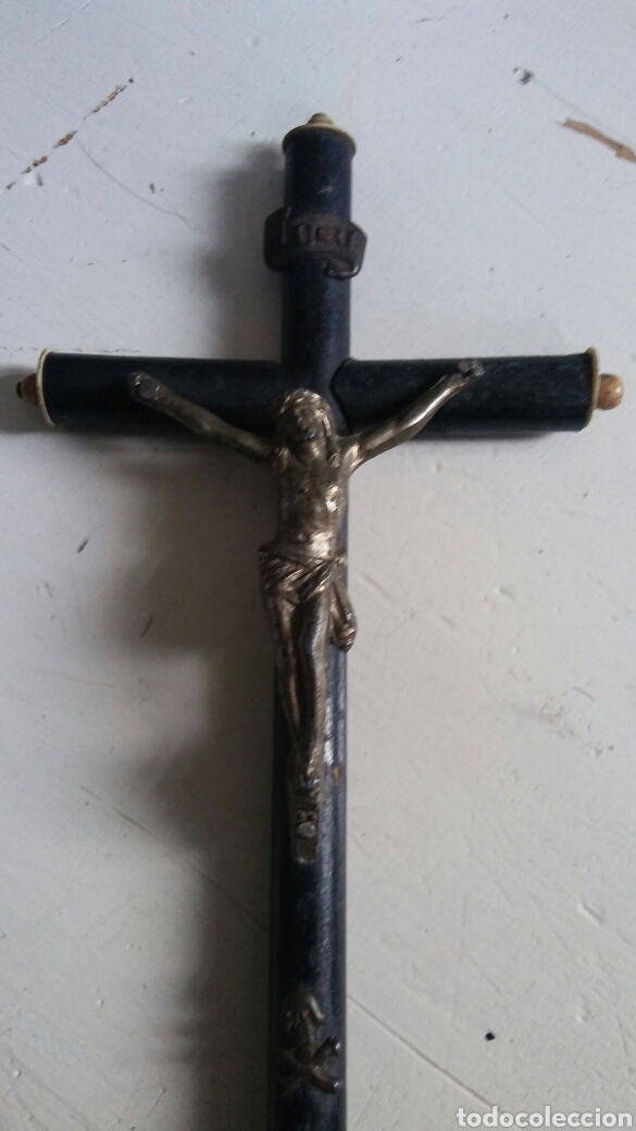 Antig&uuml;edades: Crucifijo antigua - Foto 2