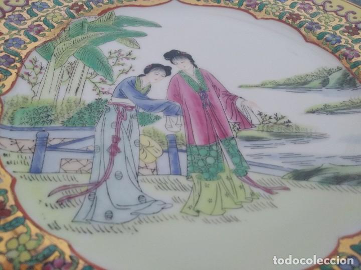 Antig&uuml;edades: 2 platos MACAO geishas, con sello - Foto 7