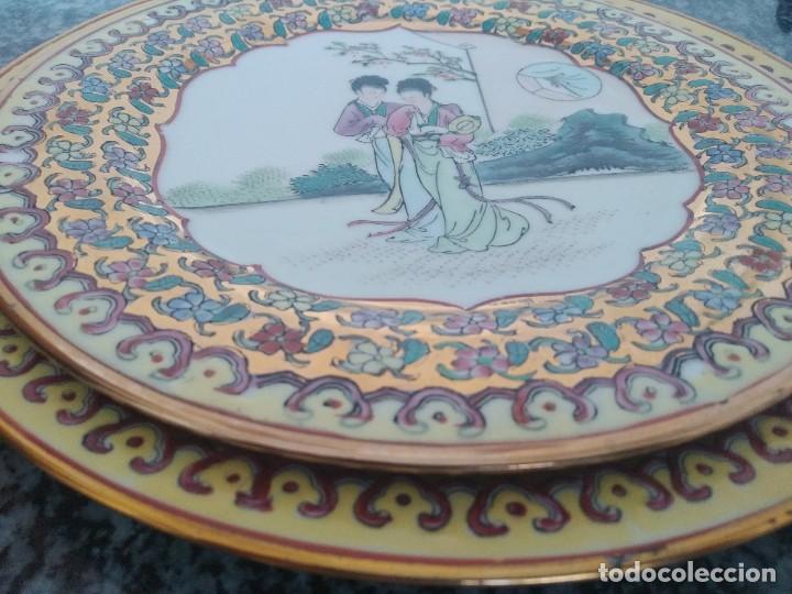 Antig&uuml;edades: 2 platos MACAO geishas, con sello - Foto 11