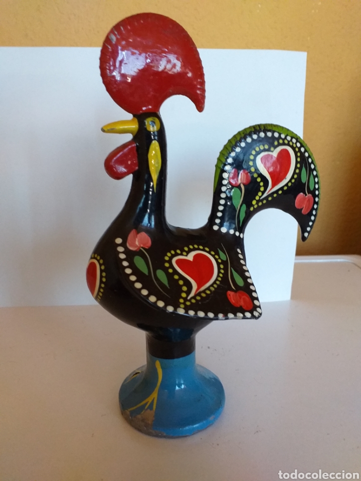 Antig&uuml;edades: FIGURA GALLO PINTADO PORTUGUES