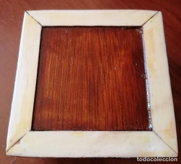 Antig&uuml;edades: CAJA DE MADERA CON MARQUETERIA DE NACAR - Foto 5