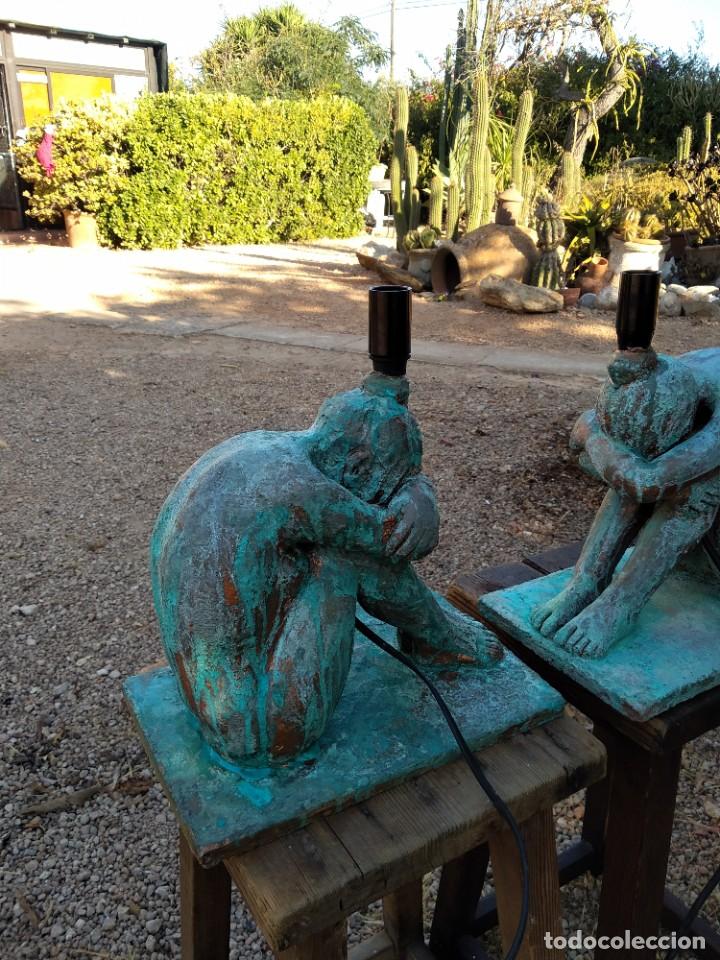 Antig&uuml;edades: Par de l&aacute;mparas Cer&aacute;mica - Foto 21