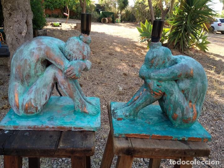 Antig&uuml;edades: Par de l&aacute;mparas Cer&aacute;mica - Foto 3