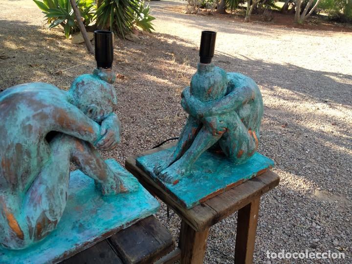 Antig&uuml;edades: Par de l&aacute;mparas Cer&aacute;mica - Foto 12