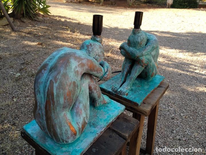 Antig&uuml;edades: Par de l&aacute;mparas Cer&aacute;mica - Foto 4