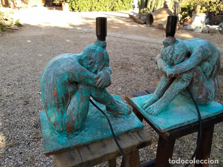 Antig&uuml;edades: Par de l&aacute;mparas Cer&aacute;mica - Foto 13
