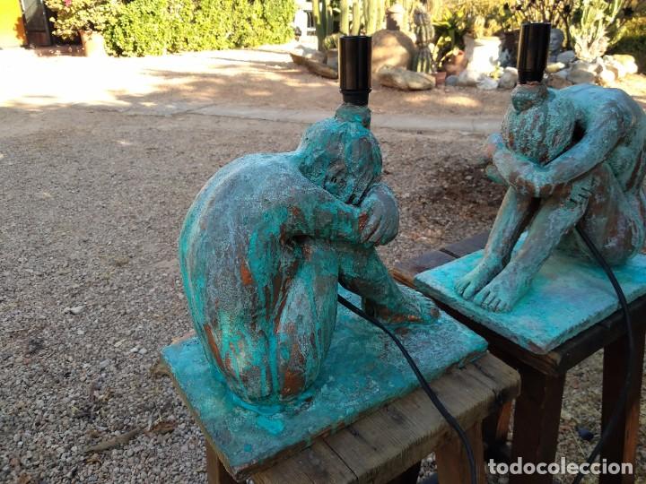 Antig&uuml;edades: Par de l&aacute;mparas Cer&aacute;mica - Foto 14