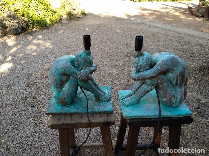 Antig&uuml;edades: Par de l&aacute;mparas Cer&aacute;mica - Foto 5