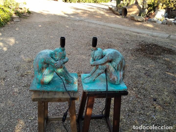 Antig&uuml;edades: Par de l&aacute;mparas Cer&aacute;mica - Foto 16