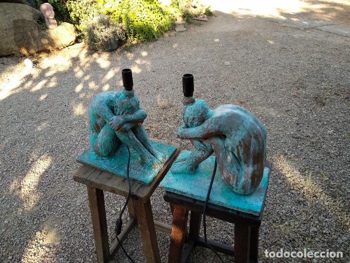Antig&uuml;edades: Par de l&aacute;mparas Cer&aacute;mica - Foto 17