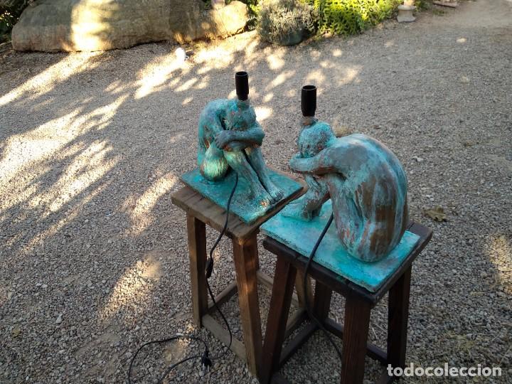 Antig&uuml;edades: Par de l&aacute;mparas Cer&aacute;mica - Foto 18