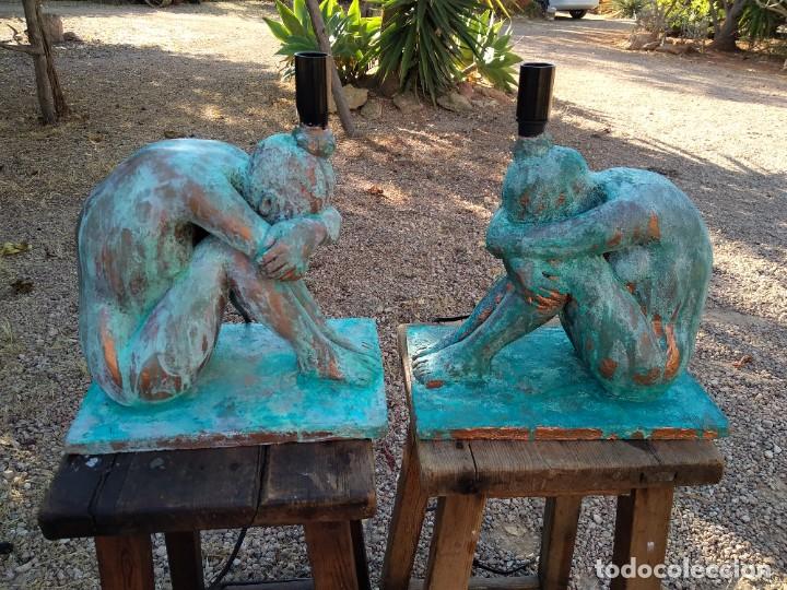 Antig&uuml;edades: Par de l&aacute;mparas Cer&aacute;mica - Foto 6