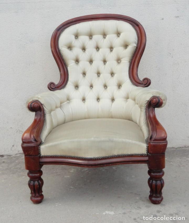 Antig&uuml;edades: Sillon en madera de caoba estilo ingles - Foto 2