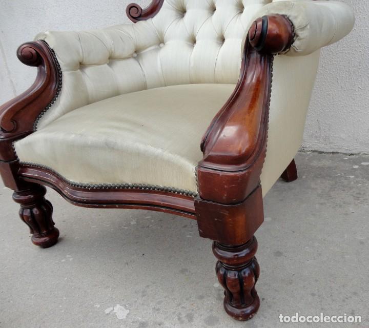 Antig&uuml;edades: Sillon en madera de caoba estilo ingles - Foto 3