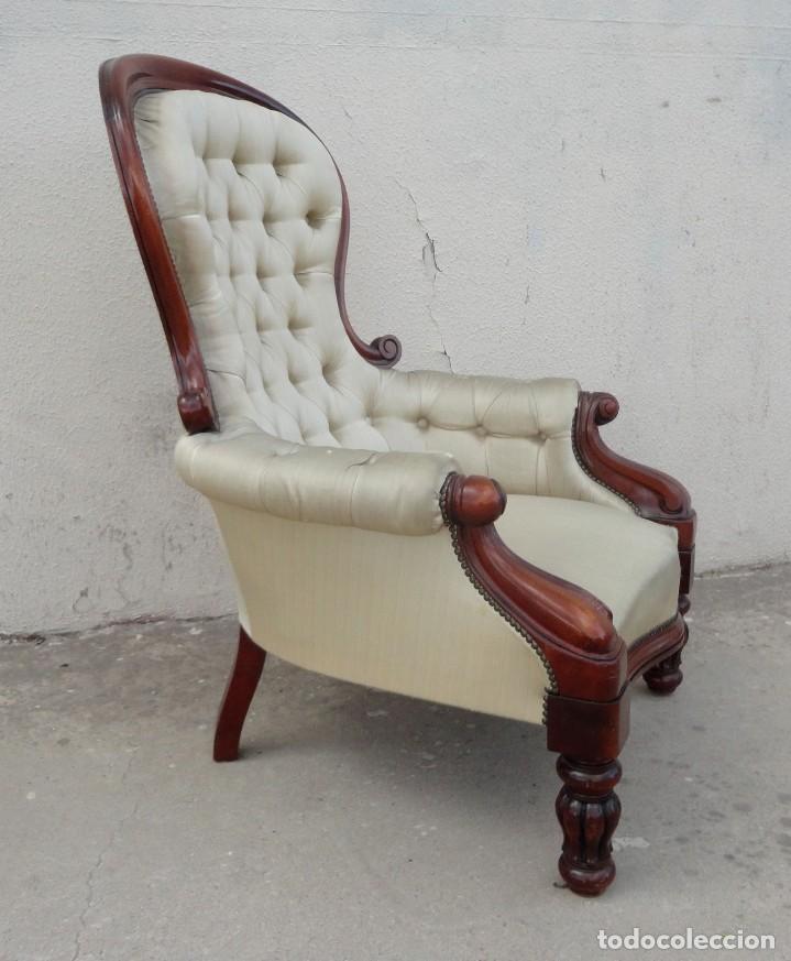 Antig&uuml;edades: Sillon en madera de caoba estilo ingles - Foto 6