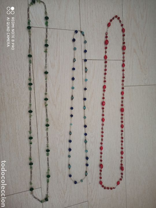 Antig&uuml;edades: Lote 3 collares largos antiguos - Foto 1