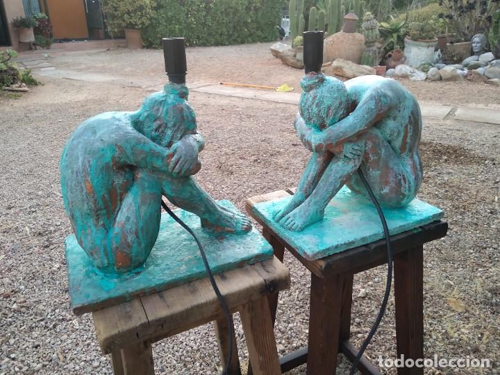 Antig&uuml;edades: Par de l&aacute;mparas Cer&aacute;mica - Foto 22