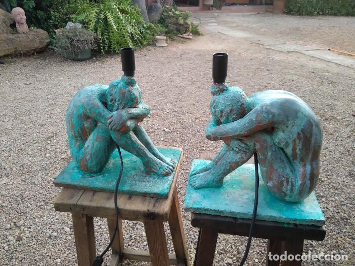 Antig&uuml;edades: Par de l&aacute;mparas Cer&aacute;mica - Foto 24