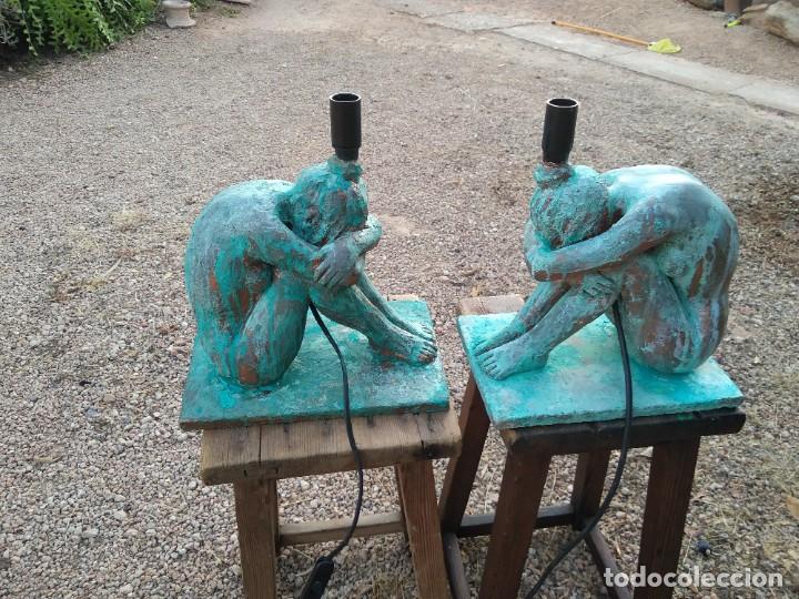 Antig&uuml;edades: Par de l&aacute;mparas Cer&aacute;mica - Foto 28