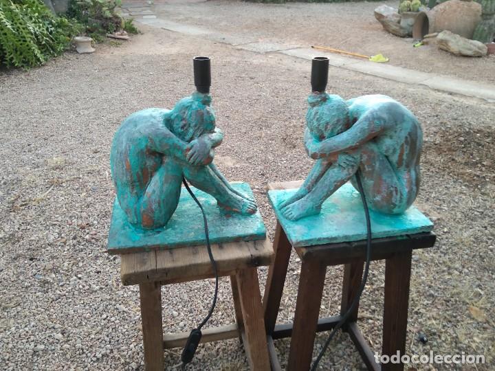 Antig&uuml;edades: Par de l&aacute;mparas Cer&aacute;mica - Foto 29