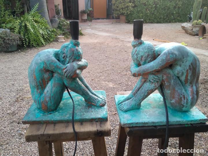 Antig&uuml;edades: Par de l&aacute;mparas Cer&aacute;mica - Foto 30