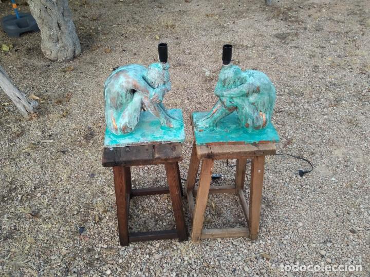 Antig&uuml;edades: Par de l&aacute;mparas Cer&aacute;mica - Foto 34