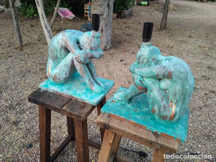 Antig&uuml;edades: Par de l&aacute;mparas Cer&aacute;mica - Foto 36