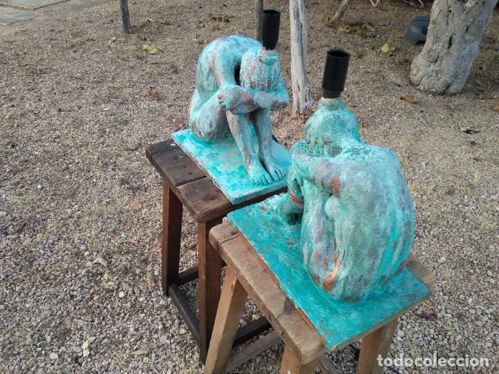 Antig&uuml;edades: Par de l&aacute;mparas Cer&aacute;mica - Foto 37