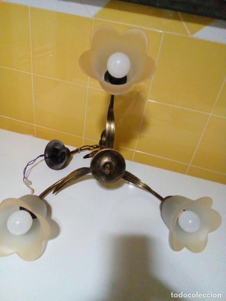 Antig&uuml;edades: bonita lampara de forja - Foto 4