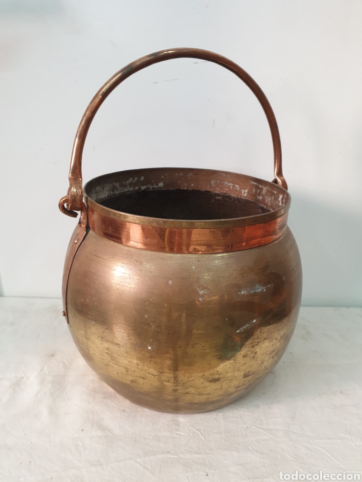 Antig&uuml;edades: Olla con asa de cobre - Foto 8