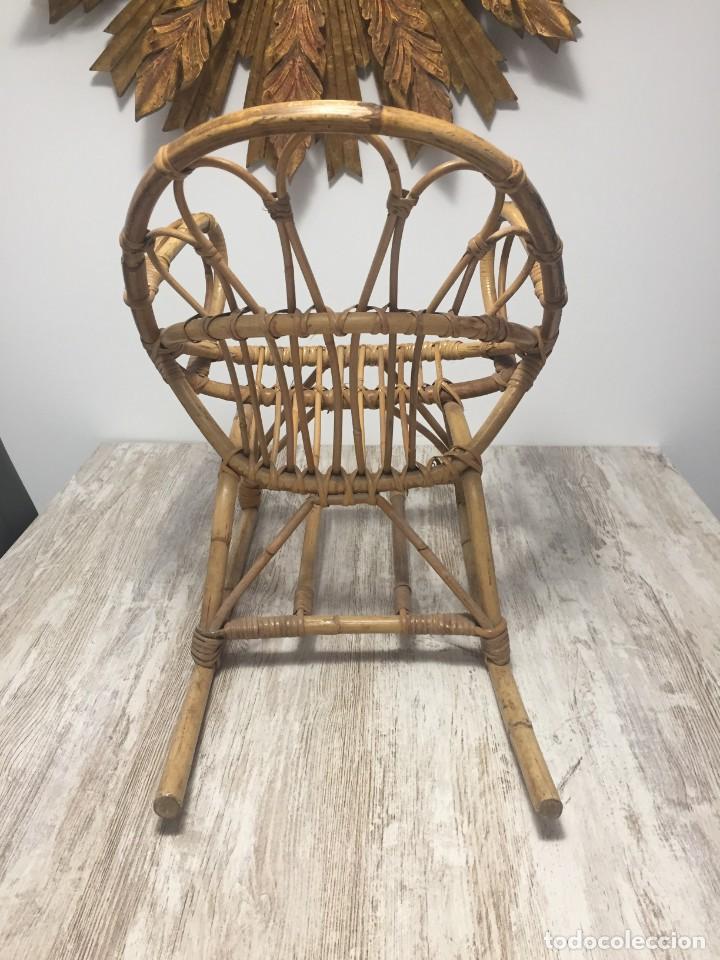 Antig&uuml;edades: SILLA INFANTIL MECEDORA BAMBU - CA&Ntilde;A PEQUE&Ntilde;A - Foto 5