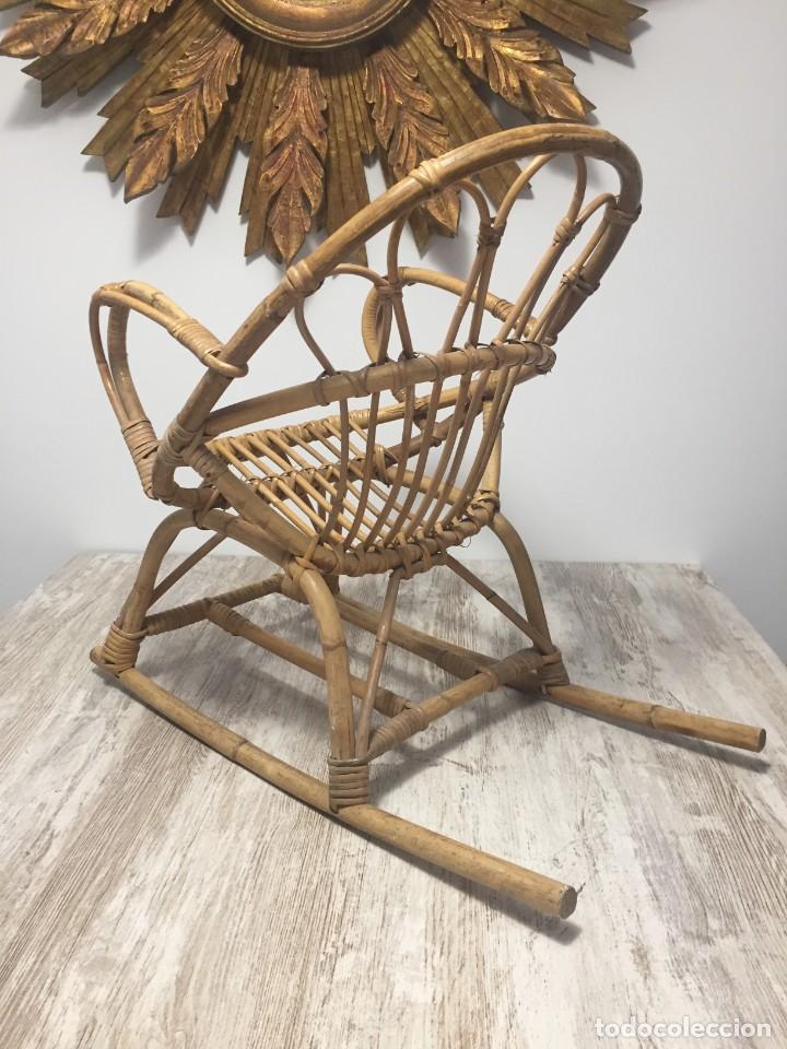 Antig&uuml;edades: SILLA INFANTIL MECEDORA BAMBU - CA&Ntilde;A PEQUE&Ntilde;A - Foto 6