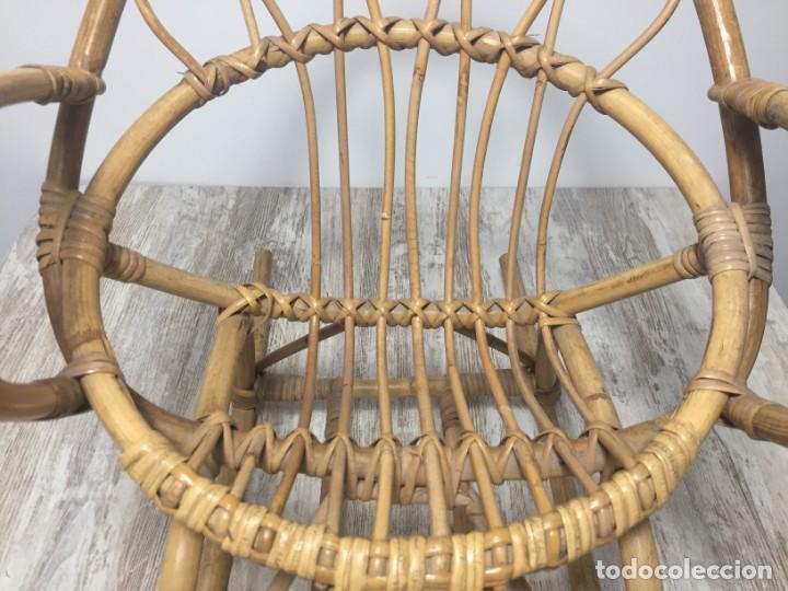 Antig&uuml;edades: SILLA INFANTIL MECEDORA BAMBU - CA&Ntilde;A PEQUE&Ntilde;A - Foto 8