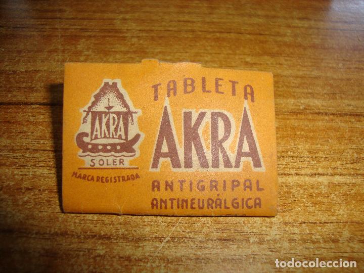Antig&uuml;edades: FARMACIA MEDICAMENTO TABLETA AKRA - Foto 1