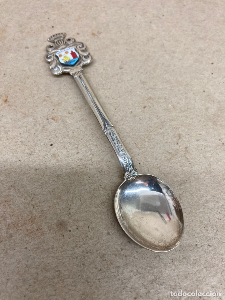 Antig&uuml;edades: Cuchara de plata Santander - Foto 2