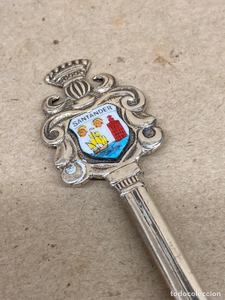 Antig&uuml;edades: Cuchara de plata Santander - Foto 1