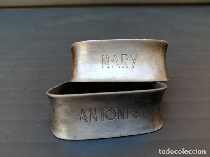 Antig&uuml;edades: PAREJA DE SERVILLETEROS DE PLATA - Foto 3