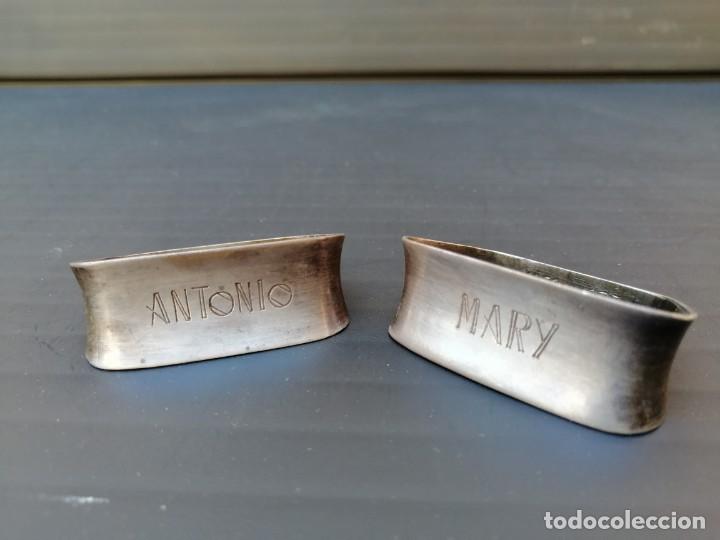 Antig&uuml;edades: PAREJA DE SERVILLETEROS DE PLATA - Foto 4
