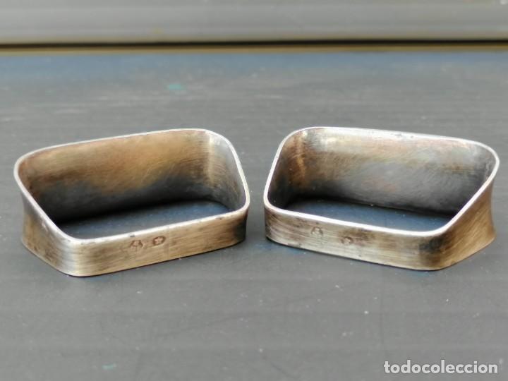 Antig&uuml;edades: PAREJA DE SERVILLETEROS DE PLATA - Foto 6